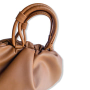 Leather Pouch Tote With Handles