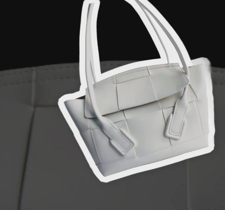 Medium Flap-Open Leather Tote Bag