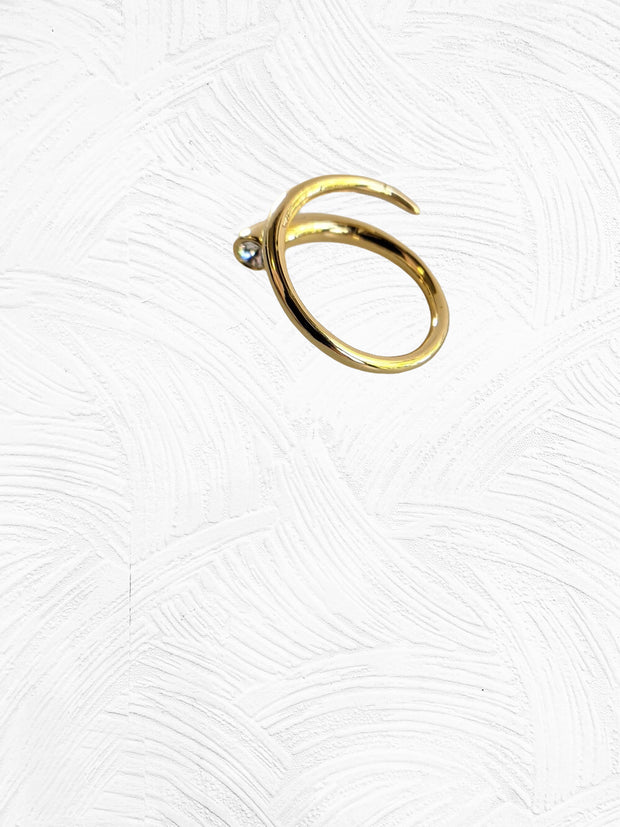 Empress Eugenia Twirl Ring With A Single Stone