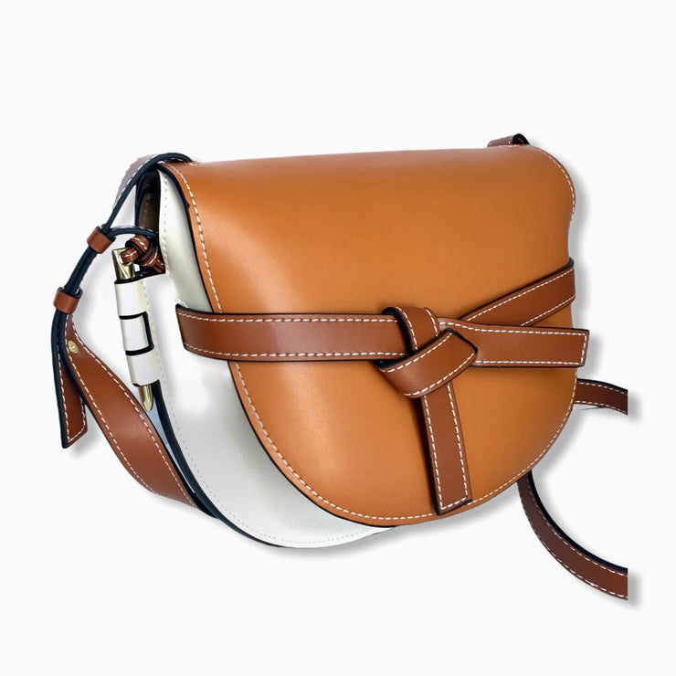 Brown Leather Saddle Bag