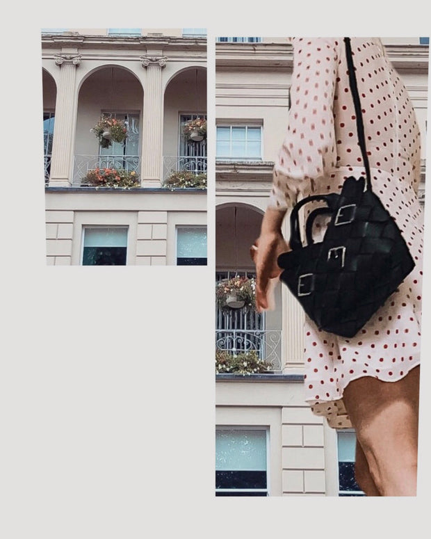 Leather Weave Tote Bag
