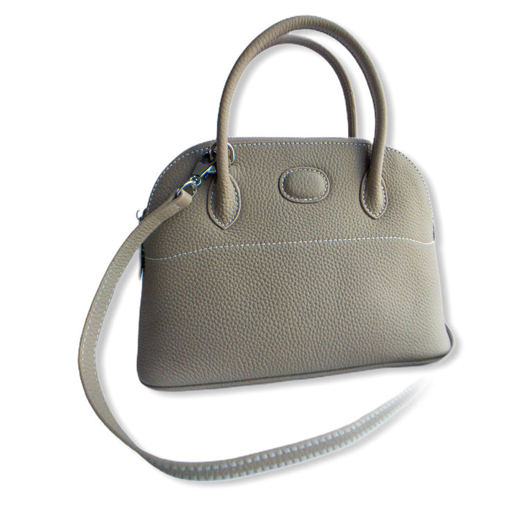 Shell Shape Leather Tote (Medium)