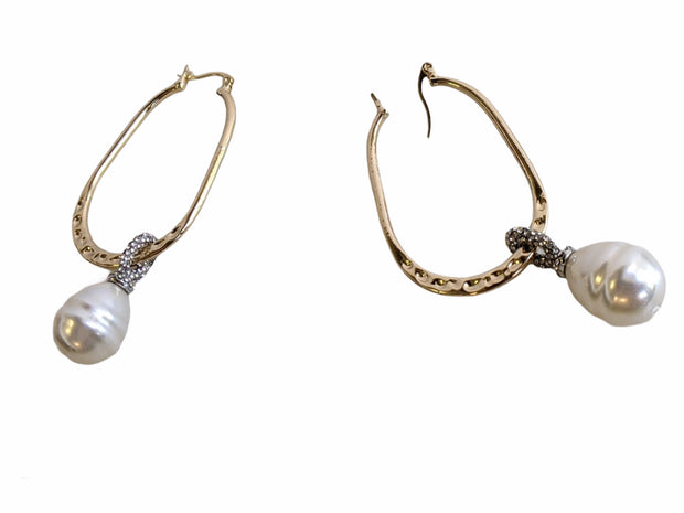 Antique Gold Earrings With Pearls