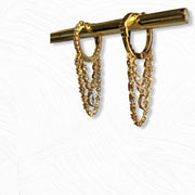 Gold Diamanté Cascading Earrings