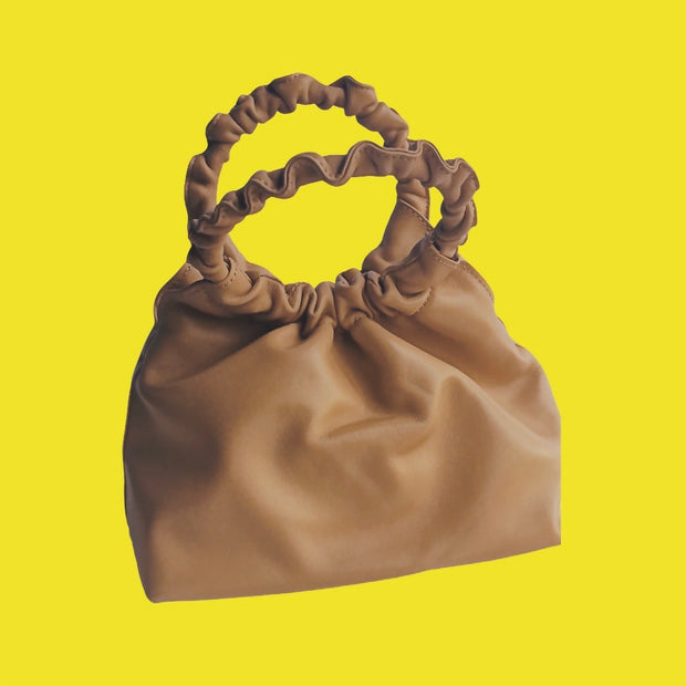 Small Leather Gathered Bag