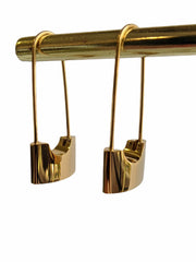 Gold Lock Earrings