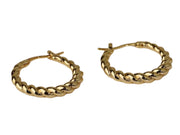 Gold French Interwoven Hoops