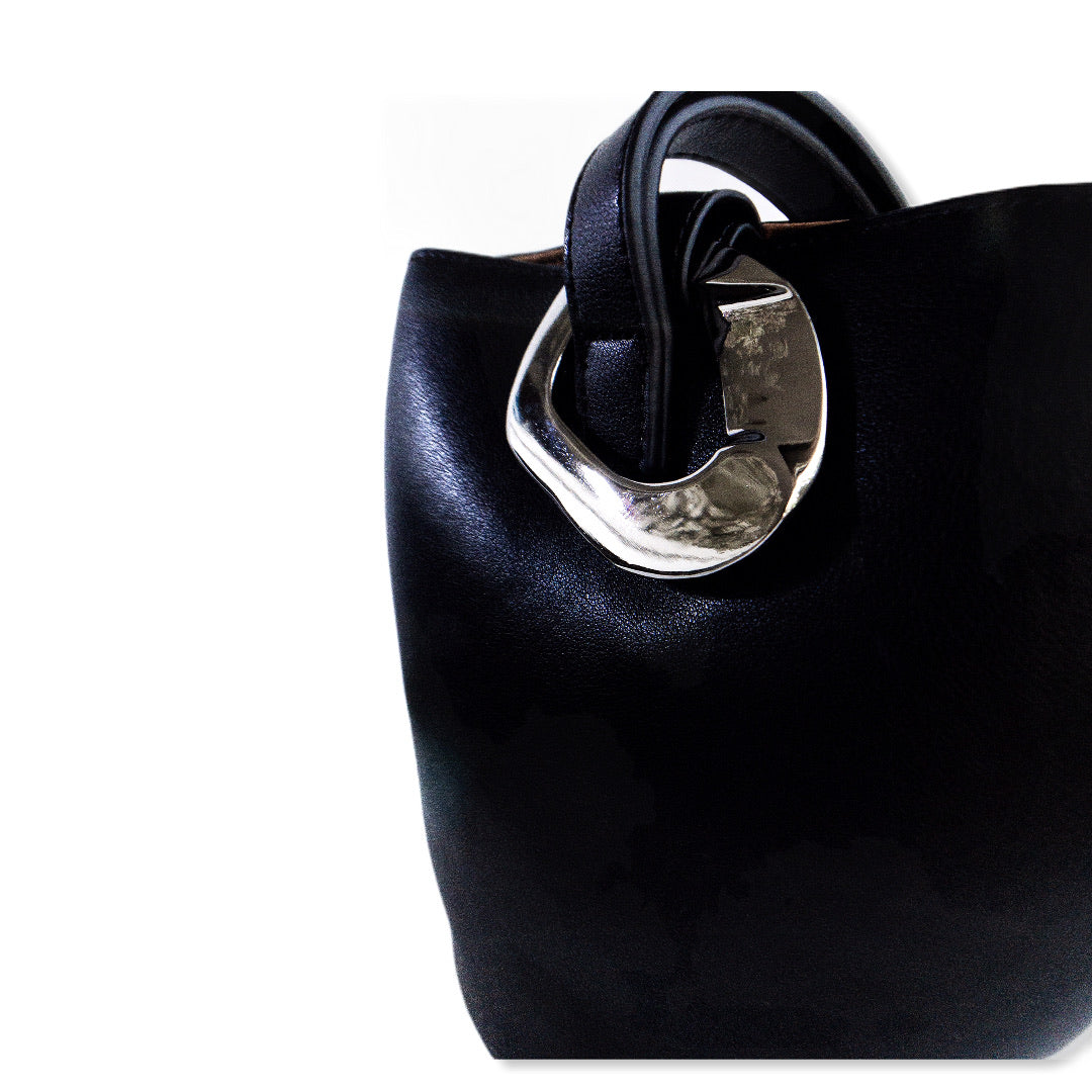 Popular Classic Black Handbag - Silver Hardware - Madam Ford