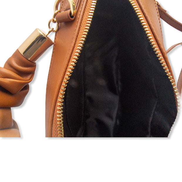 Gathered Leather Bag