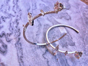 Mega Watts Diamanté Hoop Earrings