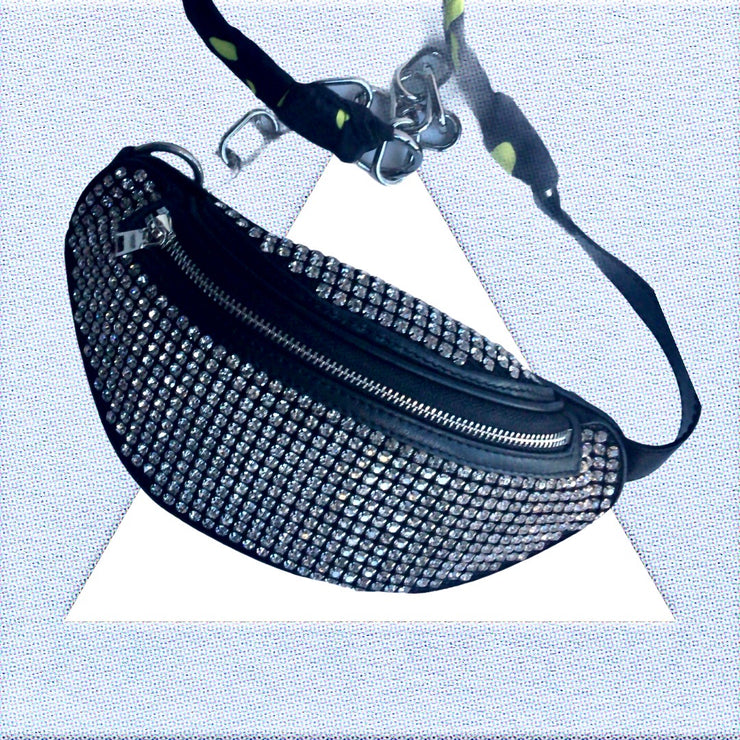 Diamanté Leather Bum Bag