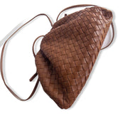 Brown Woven Leather Pouch (small)