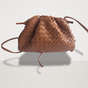 Brown Woven Leather Pouch (small)