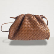 Brown Woven Leather Pouch (small)