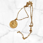 Gold Angel Coin Necklace