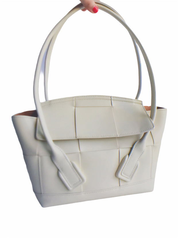 Medium Flap-Open Leather Tote Bag