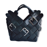 Leather Weave Tote Bag