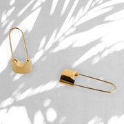 Gold Lock Earrings