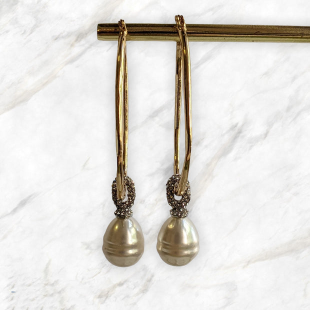 Antique Gold Earrings With Pearls