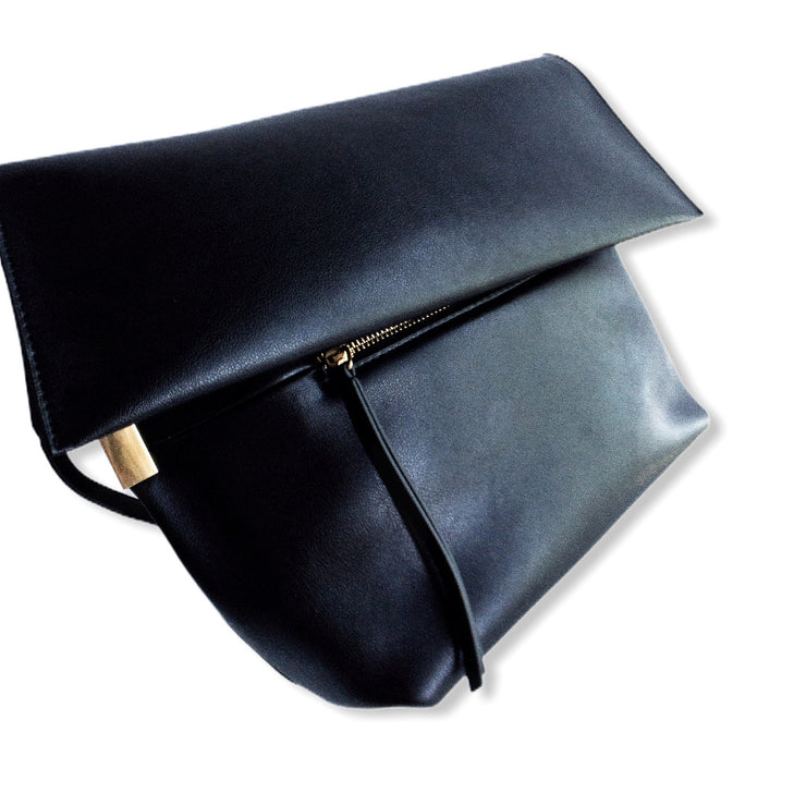 Flap Leather Tote Bag