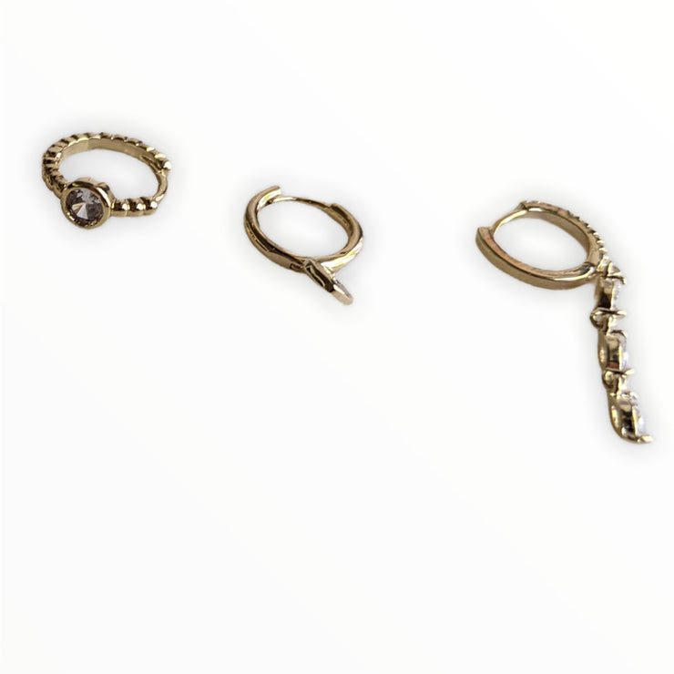 Gold Huggie Earrings (A pack of 6)