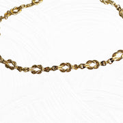 Gold Interlocking French Chain Necklace