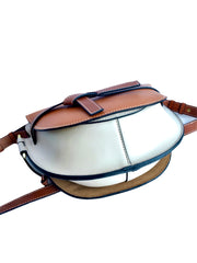 Brown Leather Saddle Bag