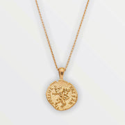 Gold Lion Coin Necklace