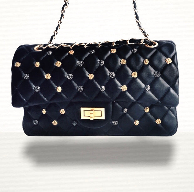 Leather Classic Flap Bag In Black