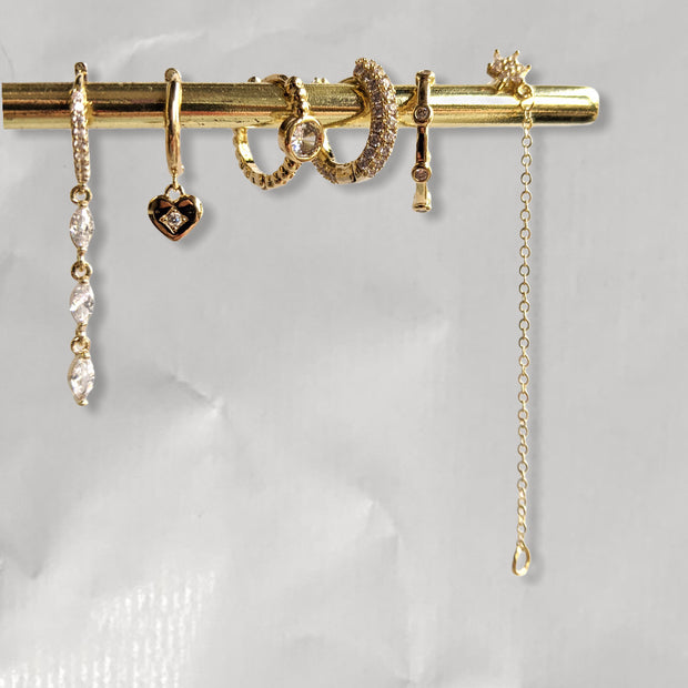 Gold Huggie Earrings (A pack of 6)