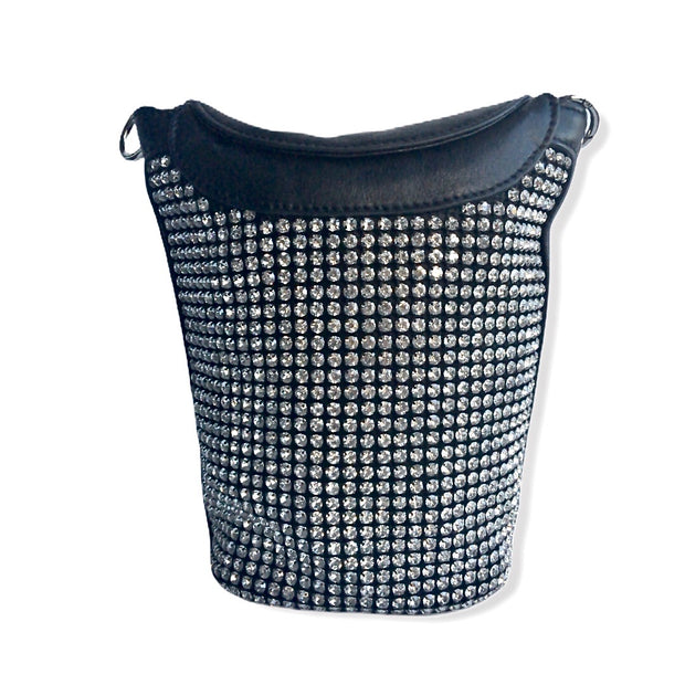 Rhinestone Leather Tote