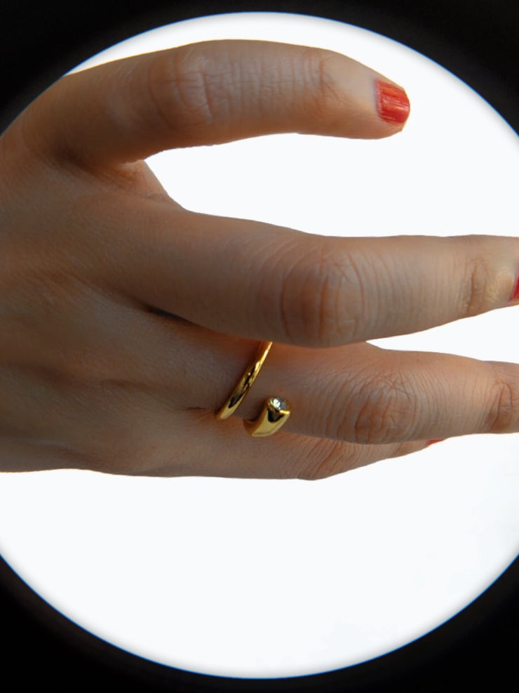 Empress Eugenia Twirl Ring With A Single Stone