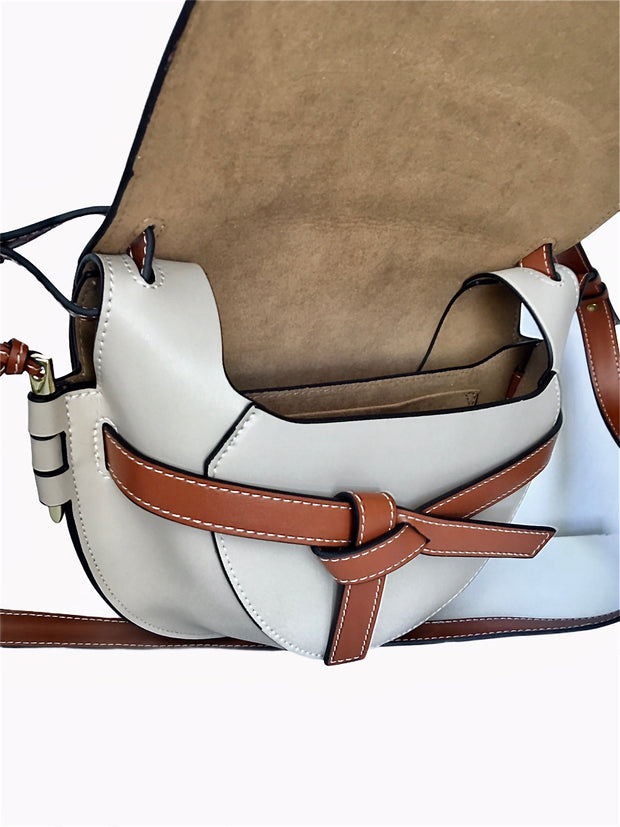 Brown Leather Saddle Bag