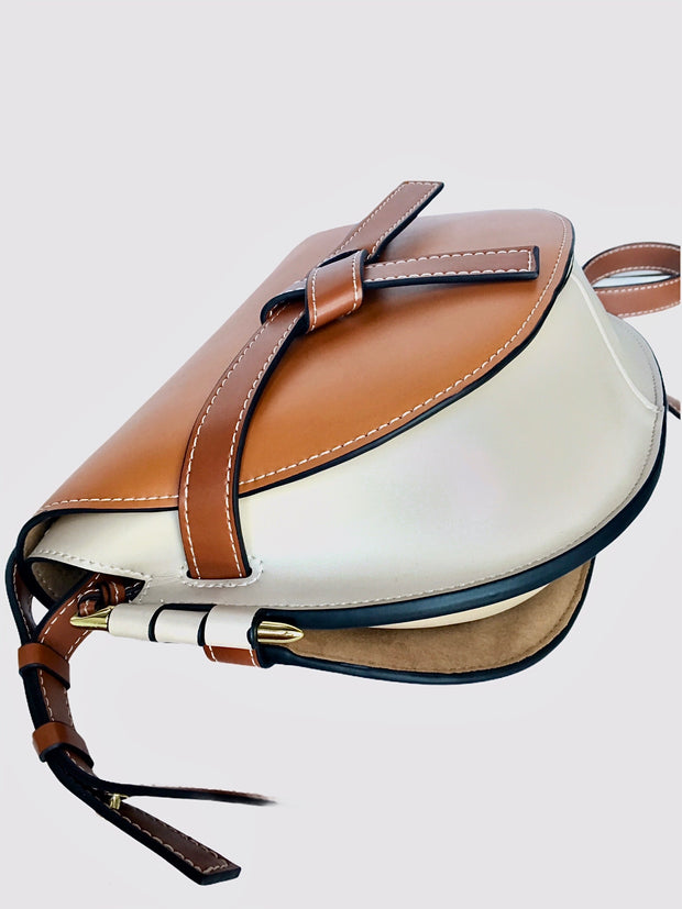 Brown Leather Saddle Bag