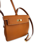 Back Pack In Tan Leather