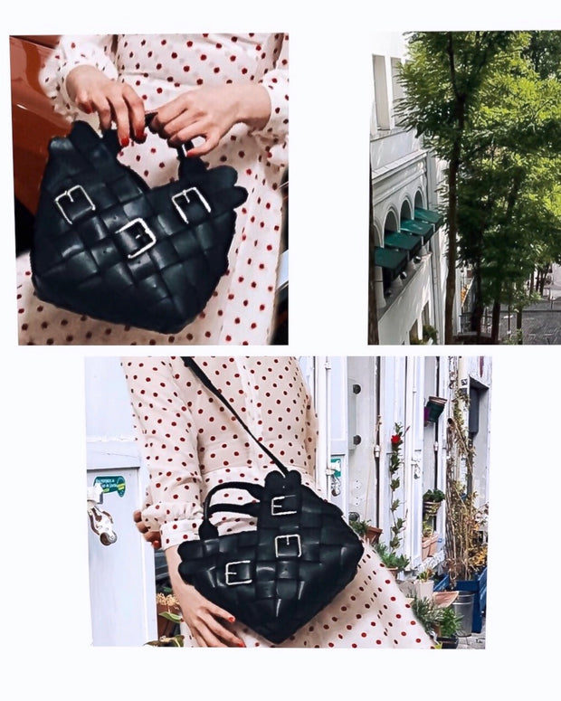 Leather Weave Tote Bag