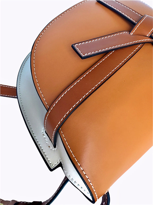 Brown Leather Saddle Bag