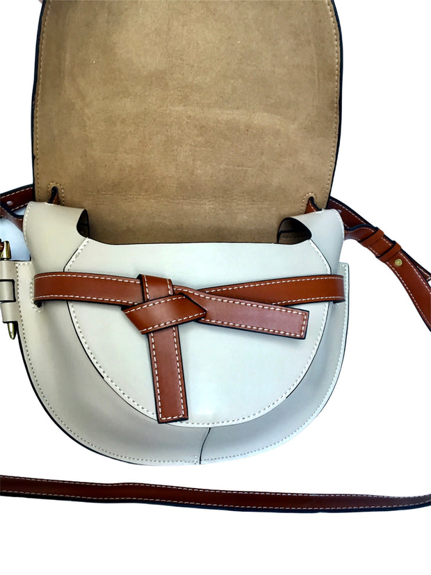 Brown Leather Saddle Bag