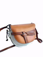 Brown Leather Saddle Bag