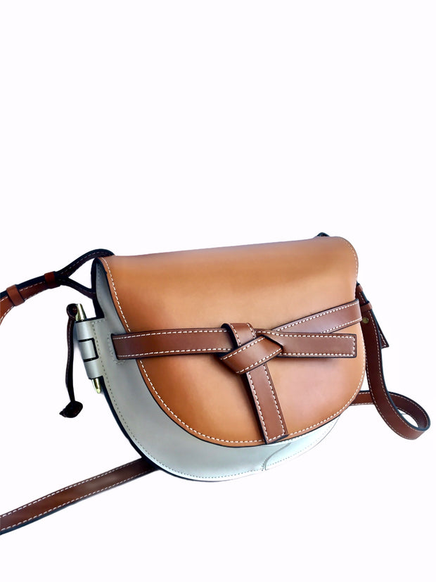 Brown Leather Saddle Bag