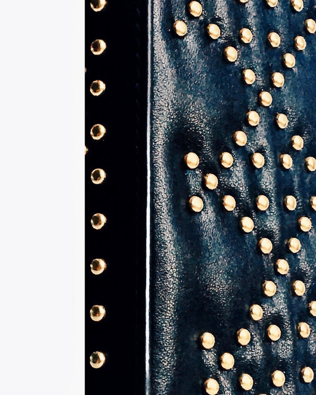 Medium Leather Bag With Gold Metal Hardware
