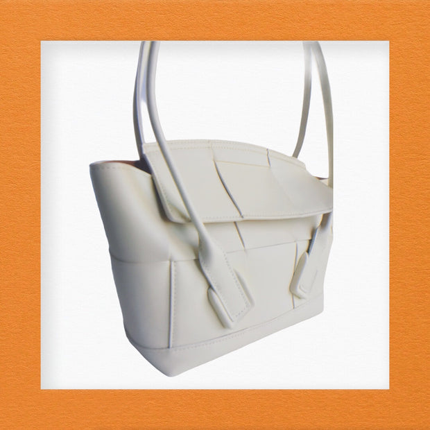 Medium Flap-Open Leather Tote Bag