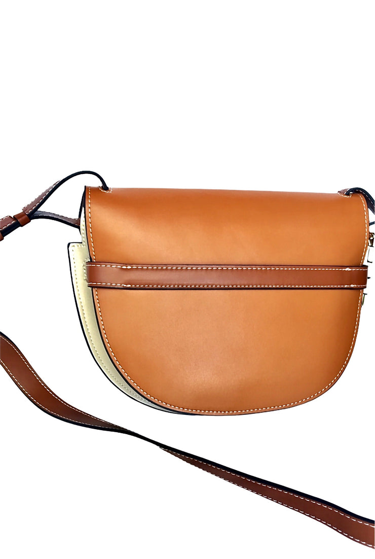 Brown Leather Saddle Bag