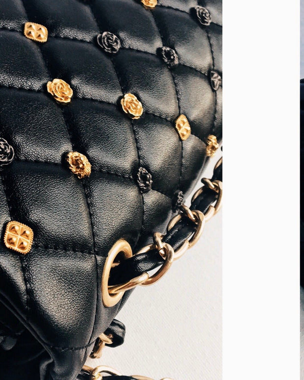 Leather Classic Flap Bag In Black