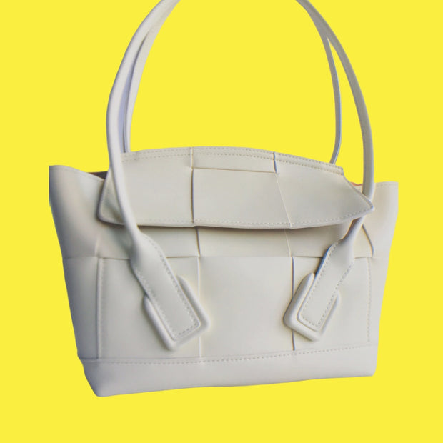 Medium Flap-Open Leather Tote Bag