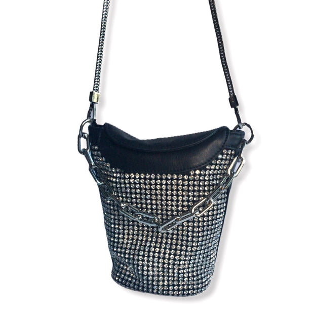 Rhinestone Leather Tote