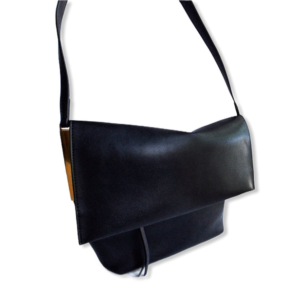 Flap Leather Tote Bag