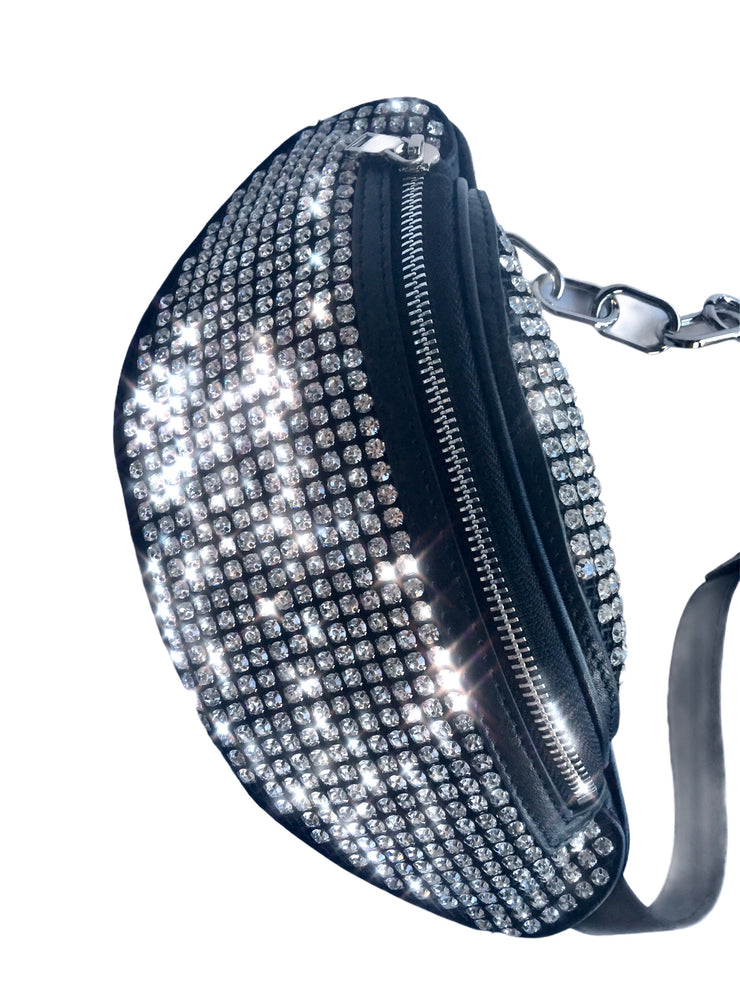 Diamanté Leather Bum Bag