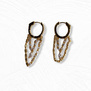 Gold Diamanté Cascading Earrings