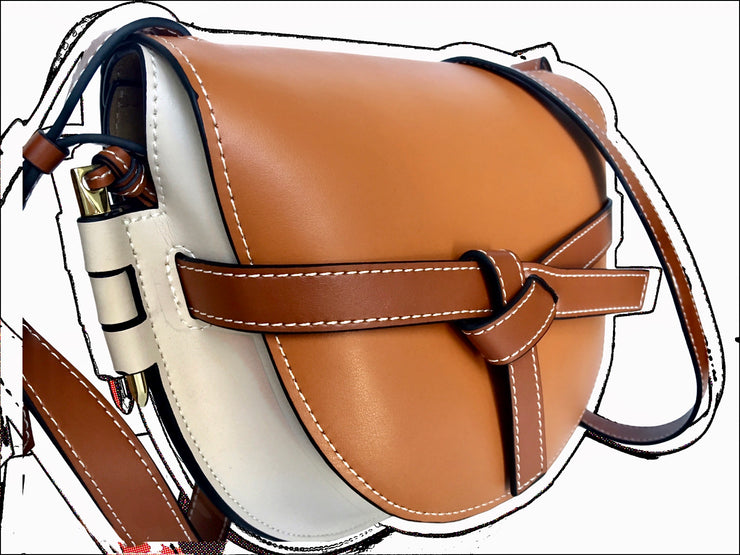 Brown Leather Saddle Bag